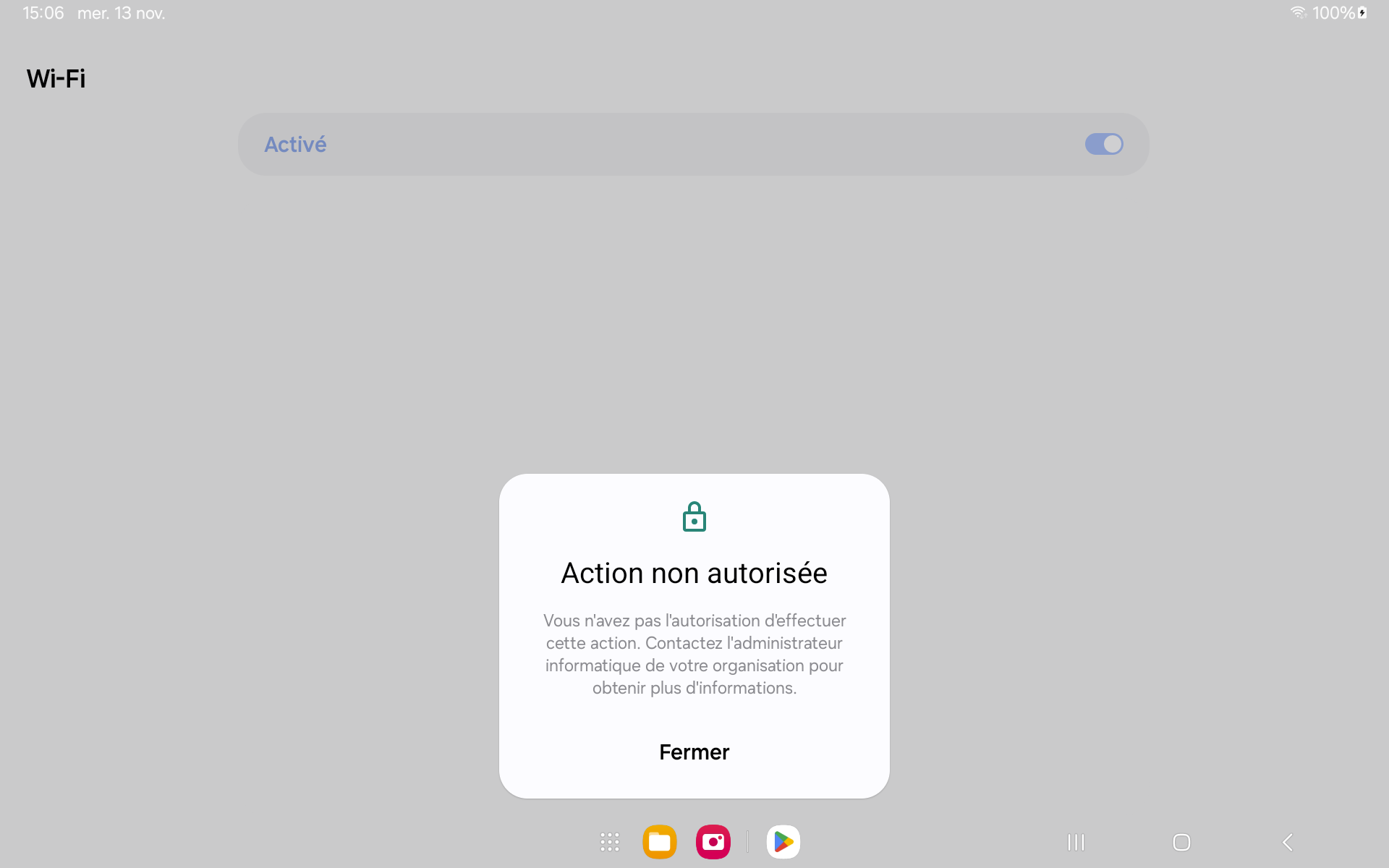 wifi restriction